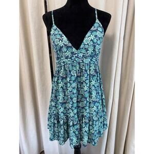 Hollister baby doll Halter spaghetti strap mini dress beach party Vaca